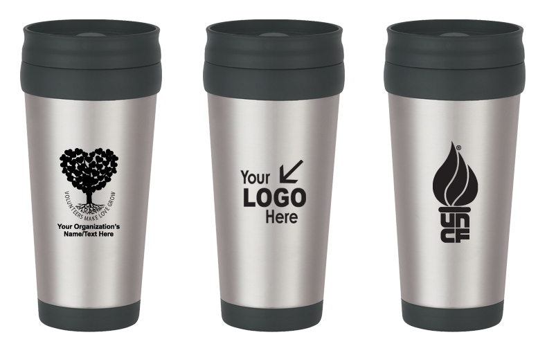 16 Oz. Stainless Steel Tumbler With Slide Action Lid And Plastic Inner Liner 16 Oz. Stainless Steel Tumbler With Slide Action Lid And Plastic Inner Liner